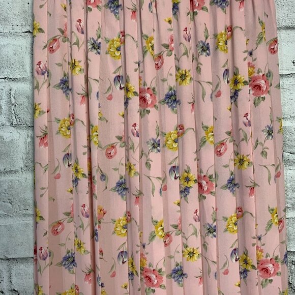 Vintage Susan Bristol Pleated Floral Chiffon Midi Skirt - Picture 5 of 11